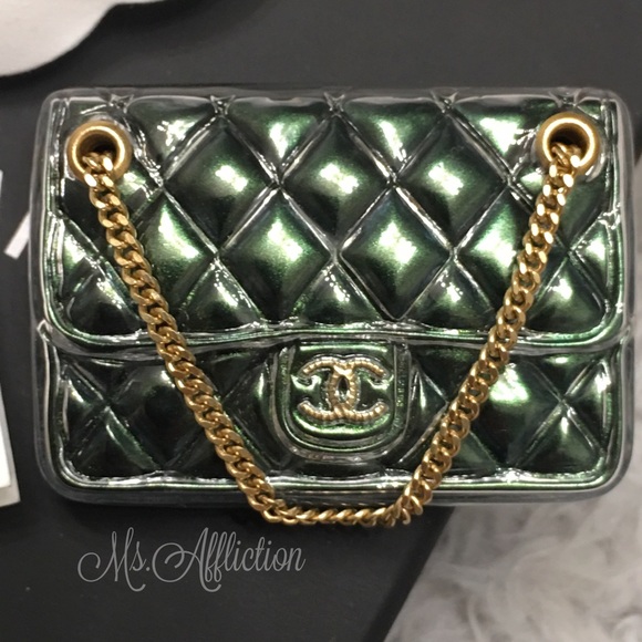 CHANEL Authentic CC Classic Flap Bag Brooch NWT - Picture 2 of 8